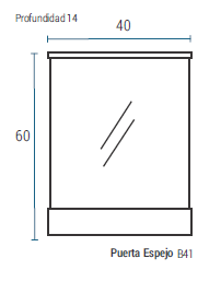 Muebles Schneider - Linea: Botiquines Bianca - BOTIQUIN BIANCA - B 41 Color:  - B41