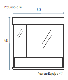 Muebles Schneider - Linea: Botiquines Bianca - BOTIQUIN BIANCA - B 61 Color:  - B61