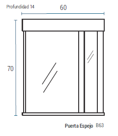 Muebles Schneider - Linea: Botiquines Bianca - BOTIQUIN BIANCA - B 63 Color:  - B63 