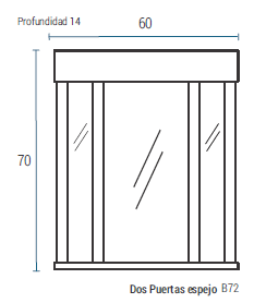 Muebles Schneider - Linea: Botiquines Bianca - BOTIQUIN BIANCA - B 72 Color:  - B72 