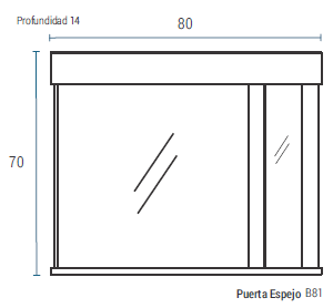 Muebles Schneider - Linea: Botiquines Bianca - BOTIQUIN BIANCA - B 81 Color:  - B81 