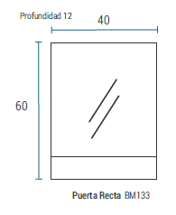 Muebles Schneider - Linea: Botiquines Eco - BOTIQUIN ECO - BM 134 Color: BLANCO - BM134BCO