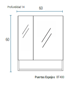 Muebles Schneider - Linea: Botiquines Eco - BOTIQUIN ECO - BT 400 Color: BLANCO - BT400BCO
