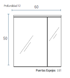 Muebles Schneider - Linea: Botiquines Look - BOTIQUIN LOOK - L 61 Color: BLANCO - L61BCO