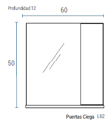 Muebles Schneider - Linea: Botiquines Look - BOTIQUIN LOOK - L 62 Color: BLANCO - L62BCO