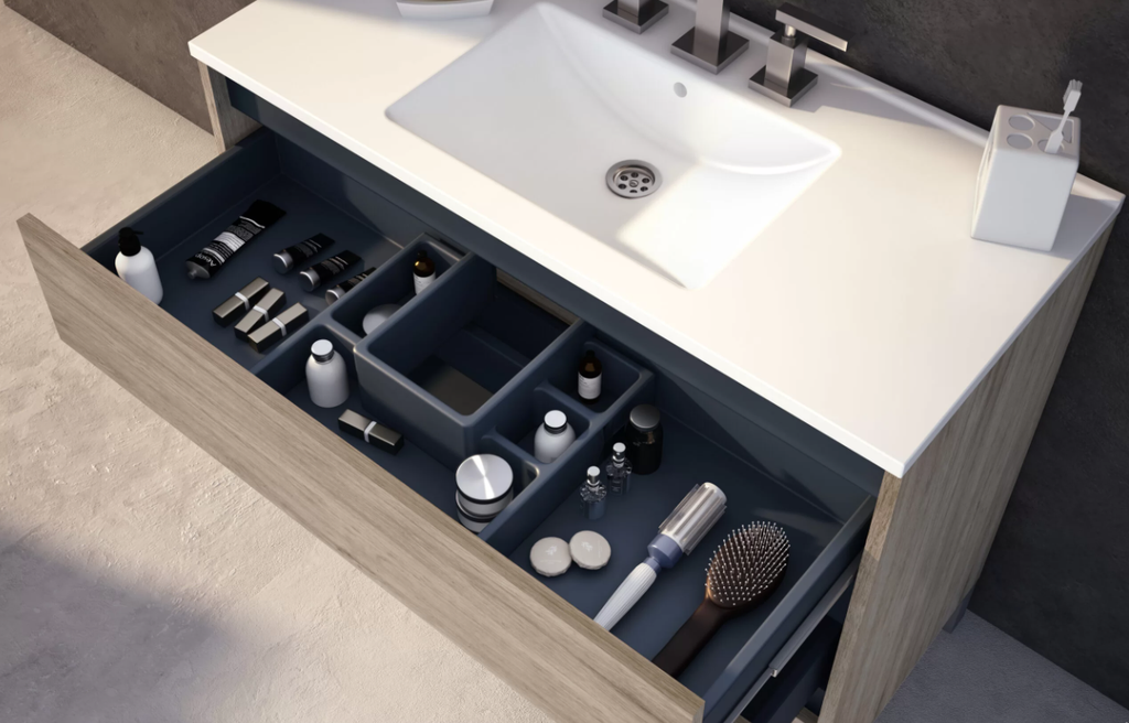 Muebles Schneider - Linea: Nature - VANITORY COLGANTE 60 PIANO Color: CAJU - VC60PIC