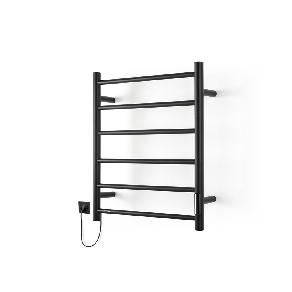 ATRIM - TOALLERO ELÉC. COCO FLOW 60x50x11cm NEGRO MATE