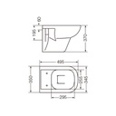 FERRUM BARI - INODORO BARI DE COLGAR - Cod:IKPJ - BL