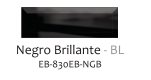 EB-830EB-NGB - Esmaltado Liso Biselado - 8.5x30 - Negro - Brillante - Colores Solidos