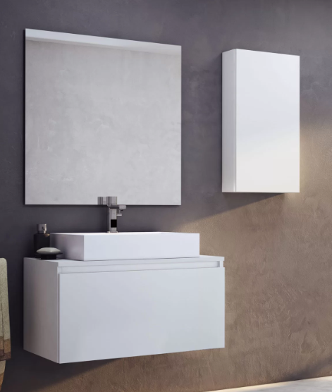 Muebles Schneider - Linea: City - VANITORY COLGANTE 100 CITY PVC Color: BLANCO - VC100CTB