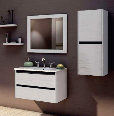 Muebles Schneider - Linea: Nature - VANITORY COLGANTE 60 PIANO Color: BLANCO TEXTURADO - VC60PITXB