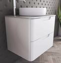 Muebles Schneider - Linea: UNIQUE - Vanitory colgante c/tapa 60 cm - 2 cajones - Color: Blanco