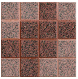 [C11616P/GRA/N] Losetas Granalladas Sectorizadas 40x40 - Rojo Dragon 16 Panes "Nudo" - BLANGINO