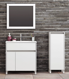 [V80NAPBB] Muebles Schneider - Linea: Nature - VANITORY 80 NATURE Color: BLANCO BRILLANTE - V80NAPBB