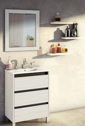 [V60PITXB] Muebles Schneider - Linea: Nature - VANITORY 60 PIANO Color: BLANCO TEXTURADO - V60PITXB