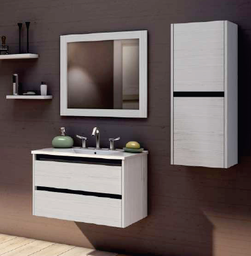 [VC80PITXB] Muebles Schneider - Linea: Nature - VANITORY COLGANTE 80 PIANO Color: BLANCO TEXTURADO - VC80PITXB