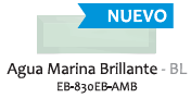 [EB-830EB-AMB] EB-830EB-AMB - Esmaltado Liso Biselado - 8.5x30 - Agua marina - Brillante - Colores Solidos